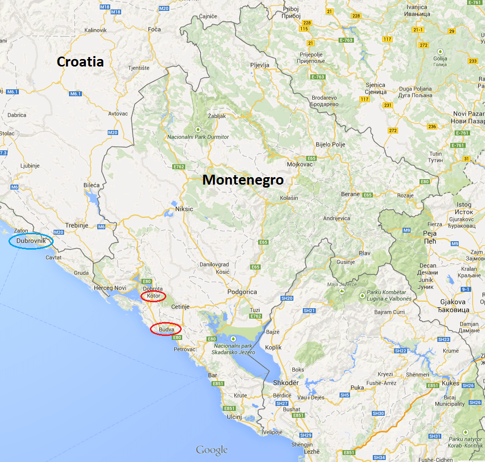 Dubrovnik 很接近黑山共和國邊界