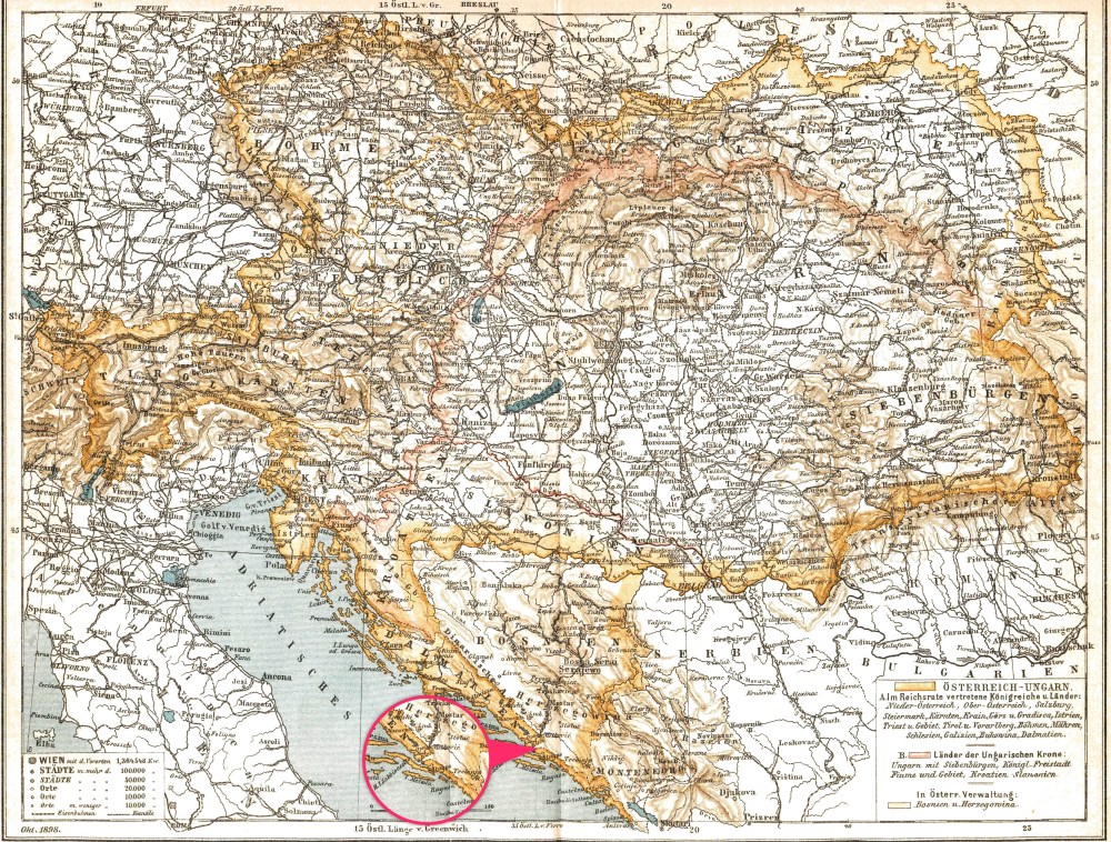 19世紀時的地圖已經顯示 Neum 將克羅地亞分開兩截