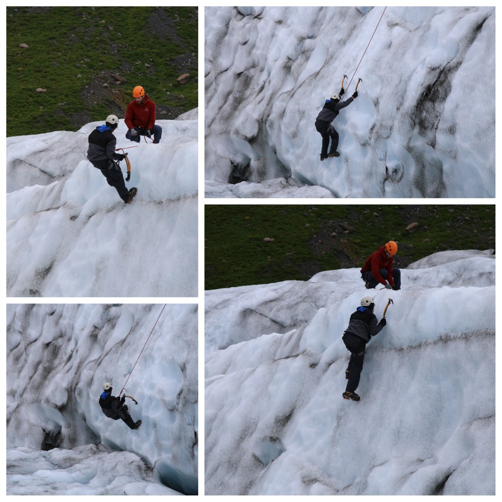小弟爬冰山的醜態